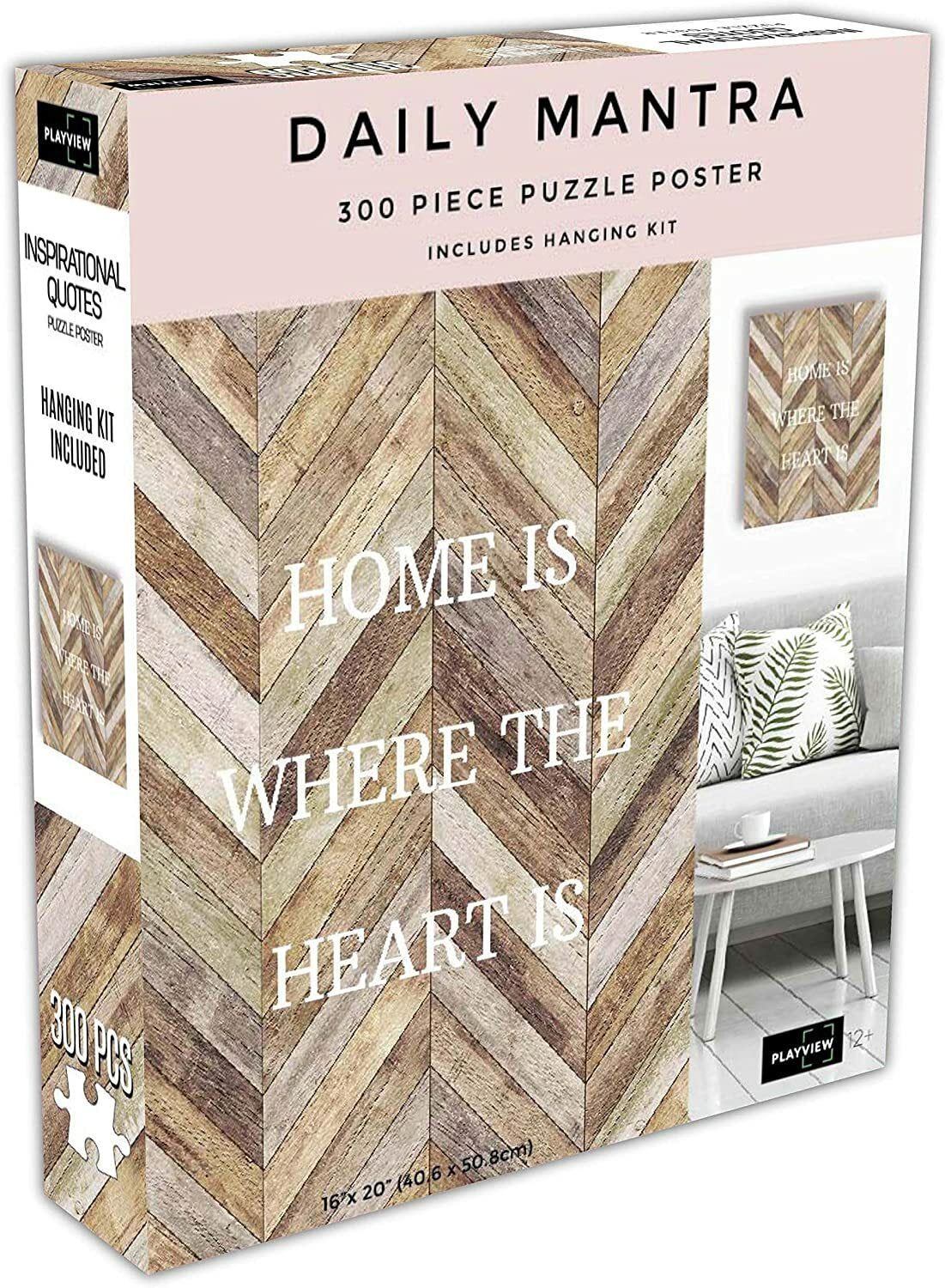 Playview KI Home is Where The Heart Is 300-Piece Décor Puzzle Kit
