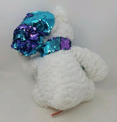 Gitzy 12" Flip Sequin Teddy Bear with Hat & Scarf – Purple