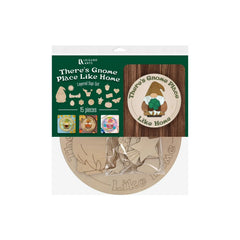 Leisure Arts Gnome Place Like Home Layered Wood Sign Set