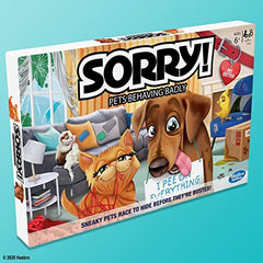 Sorry! Pets Behaving Badly Edition – Animal Board Game for Families