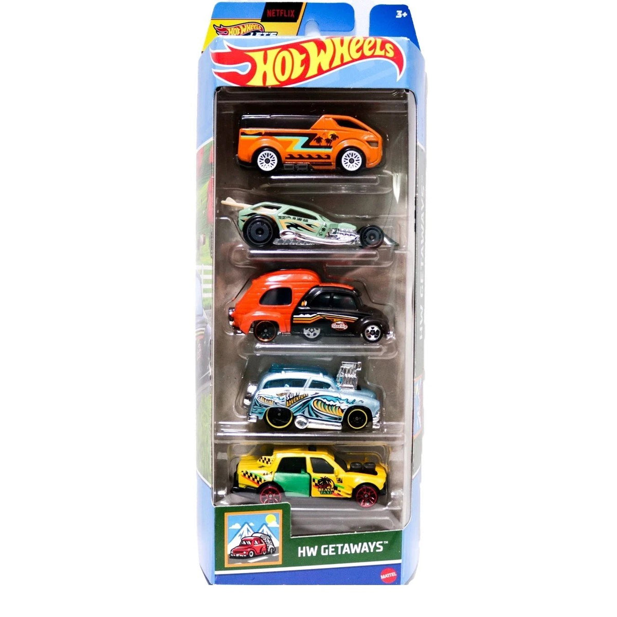 Hot Wheels HW Getaways 5-Pack | 1:64 Scale Die-Cast Cars