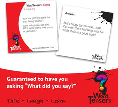 Word Teasers Slang Trivia Card Game – 150 Questions