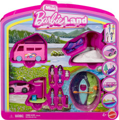 Barbie Mini BarbieLand 4-Pack Dolls & Vehicles with Color-Change