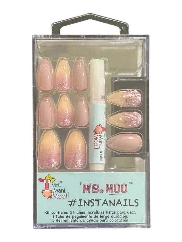 Mini Mani Moo False Nails Ms. Moo – 24-Piece Press-On Set