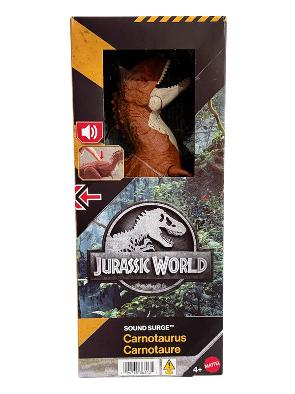 Mattel Jurassic World Sound Surge Carnotaurus Dinosaur Figure