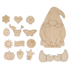 Leisure Arts Gnome Place Like Home Layered Wood Sign Set