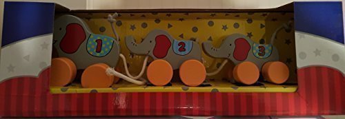Real Wood Toys Pull Along Elephant – Classic Wooden Toy