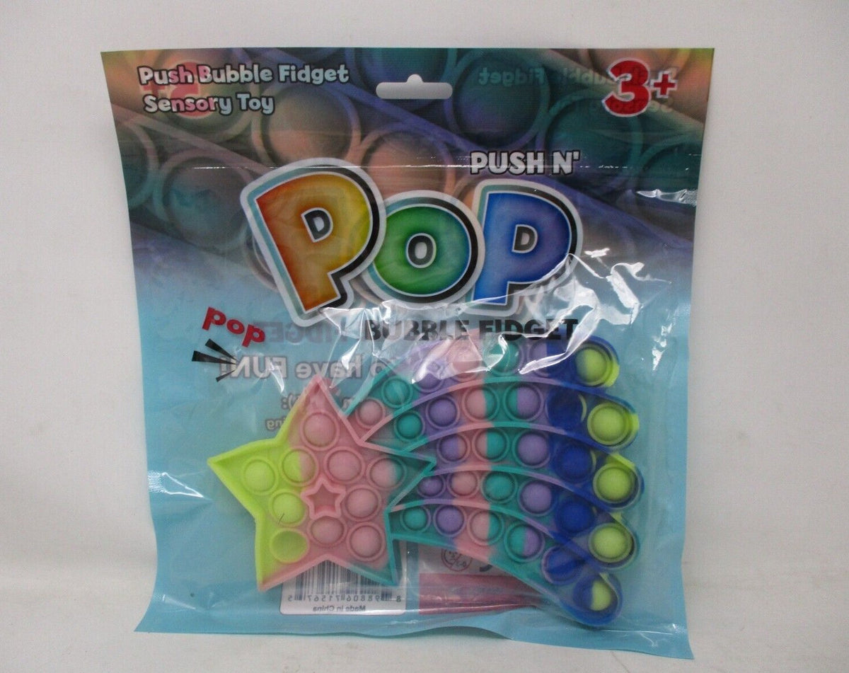 Push N' Pop Bubble Fidget Star – Satisfying Sensory Pop Toy