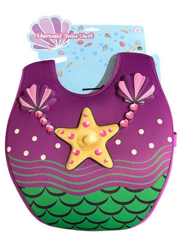 Sakar Mermaid Swim Vest – Kids Floatation Vest for Ages 3+