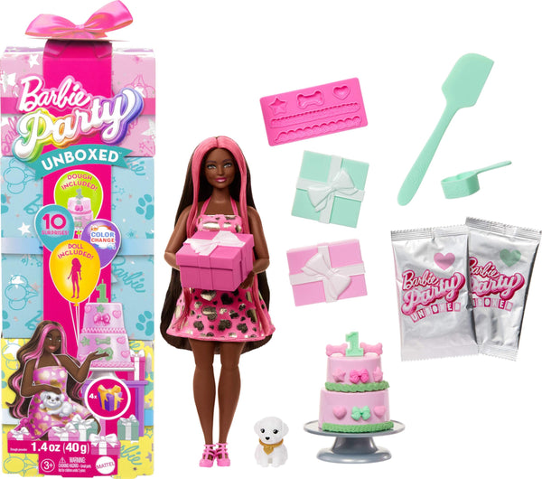 Barbie Party Unboxed Shimmerin' Hearts Set – 10 Surprises