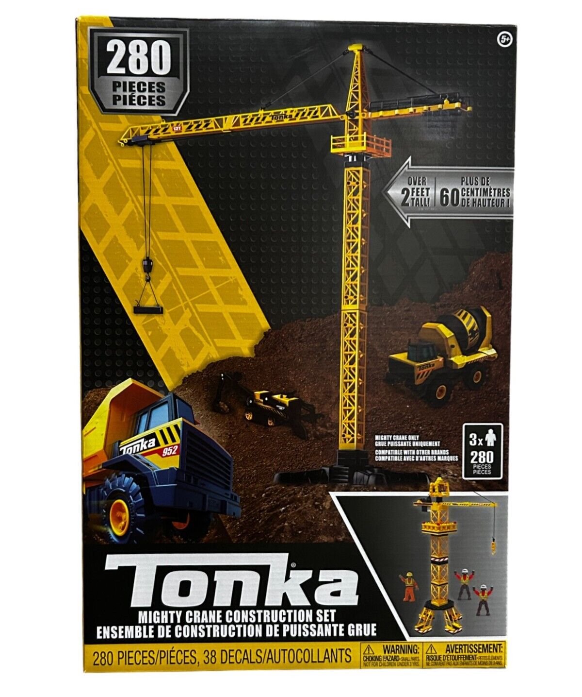 Tonka Mighty Crane Construction Building Set – 280 Pieces