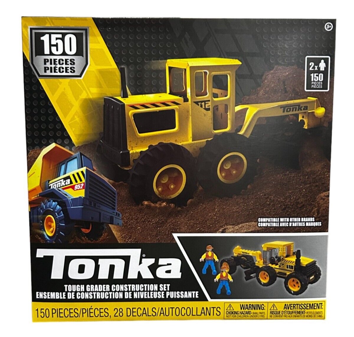 Tonka Tough Grader Construction Set — 150-Piece Building Kit