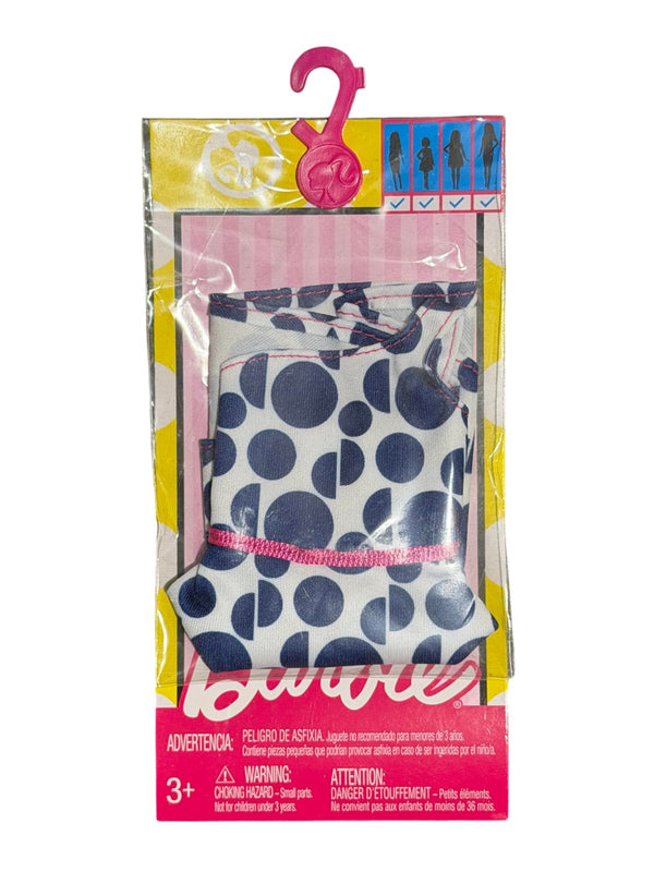 Barbie Blue Polka Dot Fashion Dress – Trendy Doll Outfit