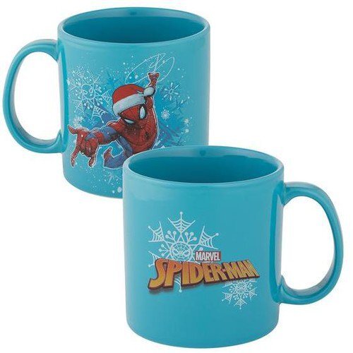 Marvel Spider-Man Holiday Ceramic Mug – 20 oz Blue