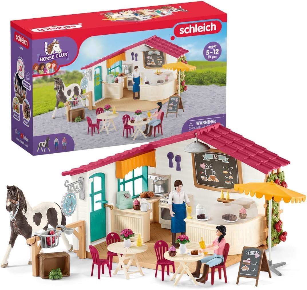 Schleich Horse Club Rider Café 97-Piece Playset with Horse & Figures