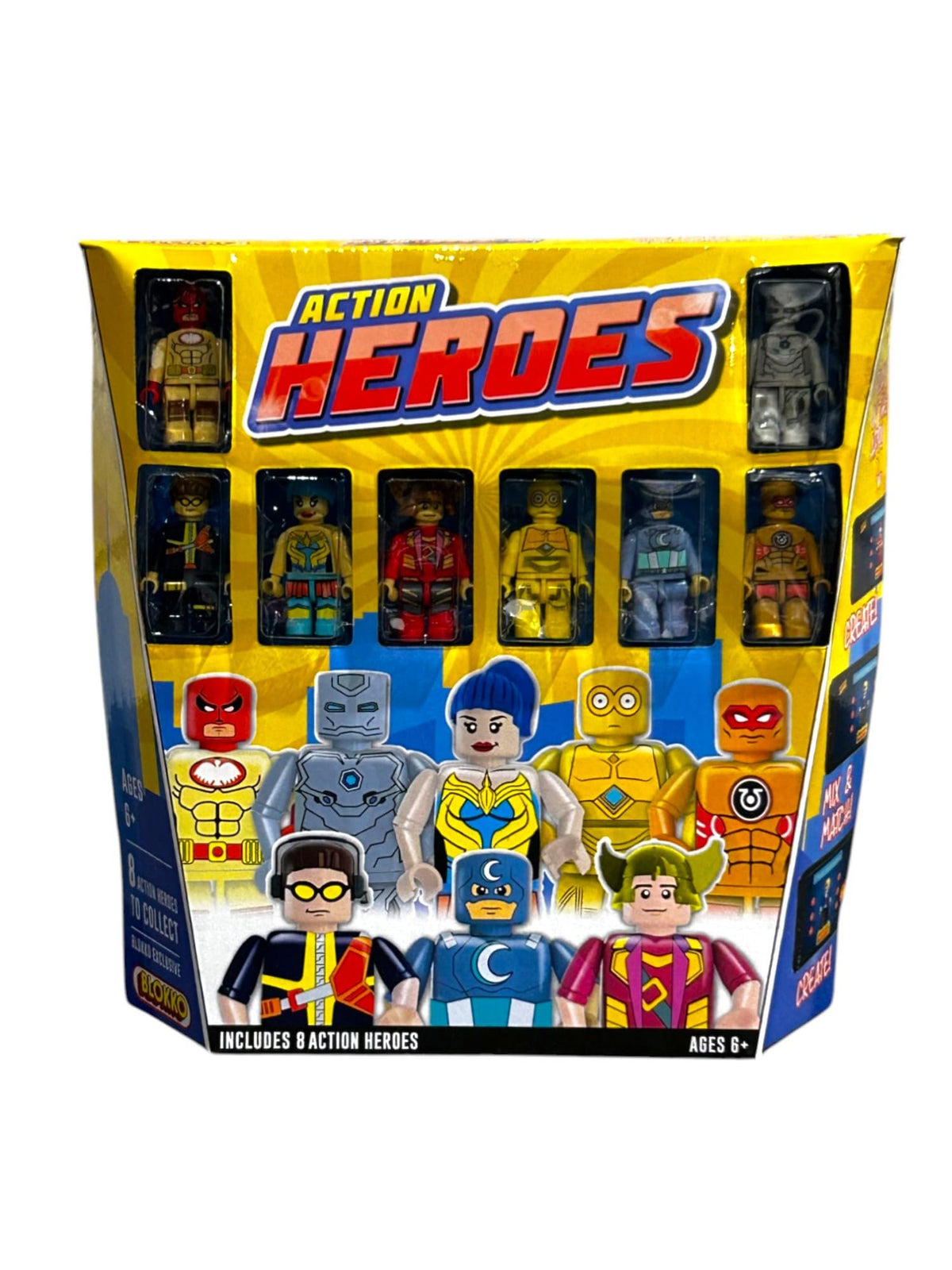 Action Heroes Set of 8 Collectible Superhero Figurines | Ages 8+