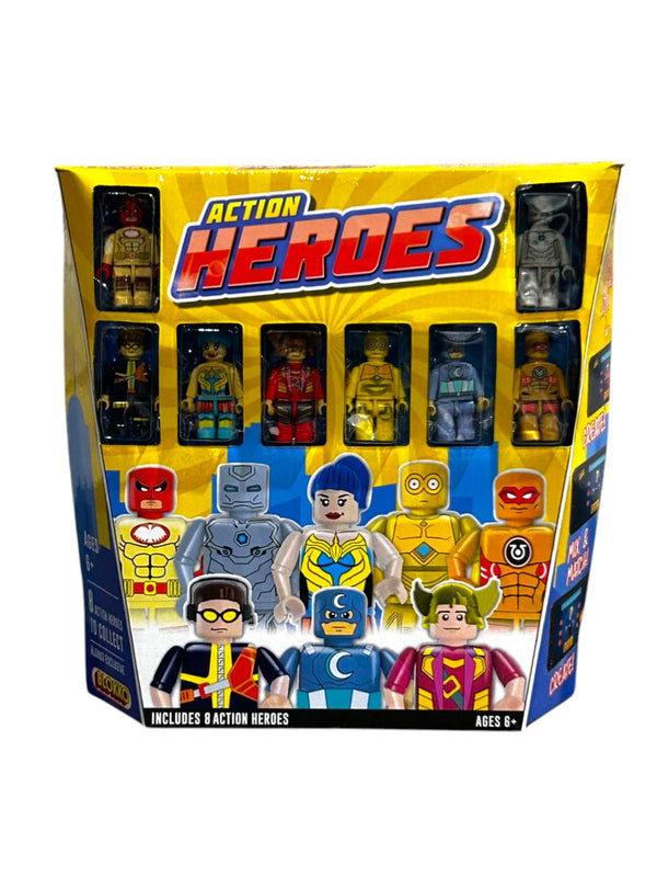 Action Heroes Set of 8 Collectible Superhero Figurines