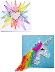 PlayMonster Craft-tastic Unicorn String Art Kit – Makes 2 Large Canvases