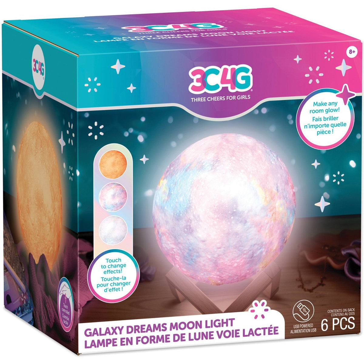 Make It Real Galaxy Dreams Moon Light – Touch-Activated 6-Piece Set