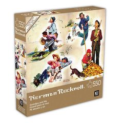 KI Puzzle Grandpa and Me Norman Rockwell 550-Piece Puzzle
