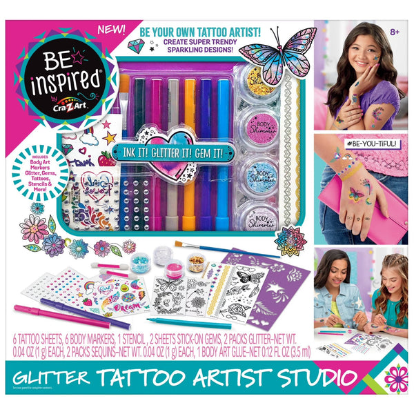 Cra-Z-Art Glitter Temporary Tattoo & Body Art Studio Kit