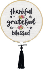 Dimensions Grateful & Blessed Counted Cross Stitch Kit with 6" Hoop