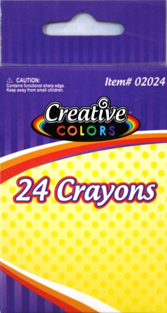Creative Colors 24CT Crayons – Classic Coloring Set for Kids