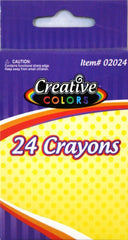 Creative Colors 24CT Crayons – Classic Coloring Set for Kids