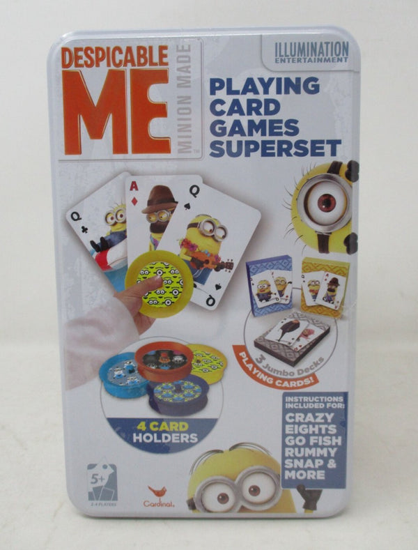 Cardinal Despicable Me Jumbo Playing Card Games Superset with Tin