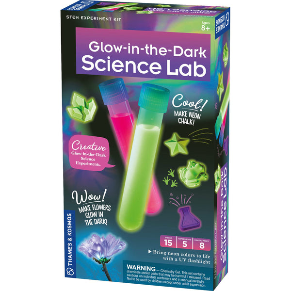 Thames & Kosmos Glow-in-the-Dark Science Lab Kit with UV Flashlight