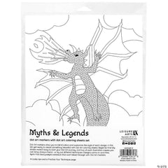 Leisure Arts Dot Art Myths & Legends Coloring Set with Markers