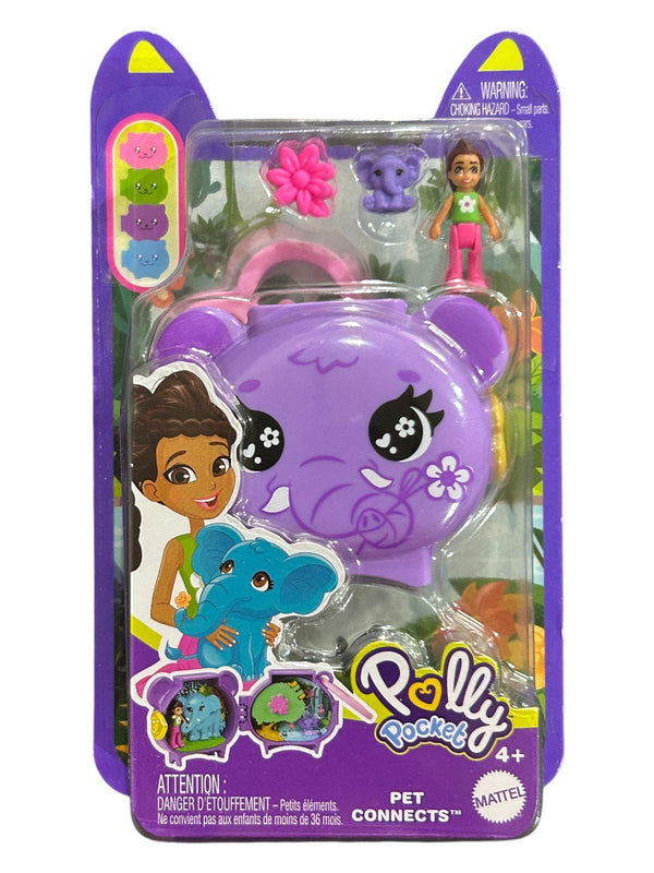 Polly Pocket Cuddly Toys Elephant Compact Playset with Micro Doll