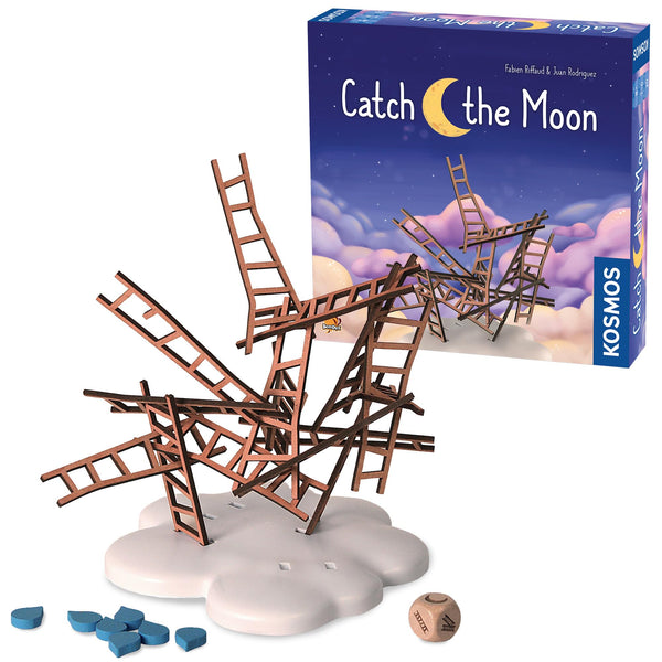 Thames & Kosmos Catch The Moon | Wooden Ladder Stacking Game