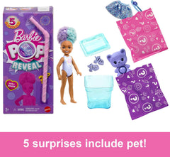 Barbie Chelsea Pop Reveal Doll – Treat Series with 5 Surprises