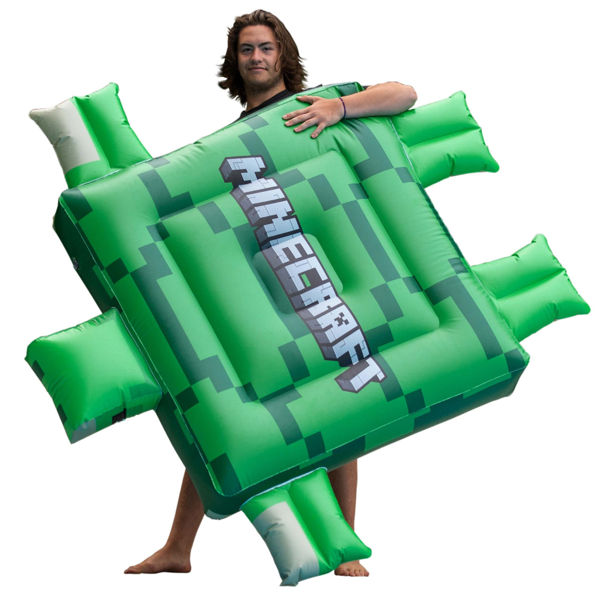 Intex Minecraft Ride-On Turtle Pool Float — Oversized 72"x72"