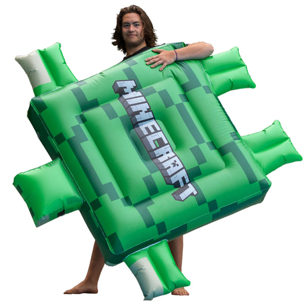 Intex Minecraft Ride-On Turtle Pool Float — Oversized 72"x72"