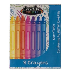 Creative Colors Crayons 8-Count Assorted | Bulk Case of 288
