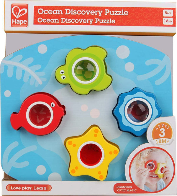 Hape Ocean Lens Puzzle Game 5-Piece Toddler Sea Exploration