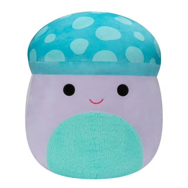 Squishmallows 16-Inch Purple & Blue Mushroom Plush Toy
