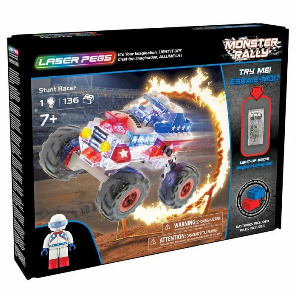 Laser Pegs Monster Rally Stunt Racer – Light-Up Building Set