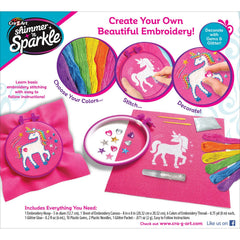 Cra-Z-Art Shimmer 'n Sparkle Unicorn DIY Embroidery Kit