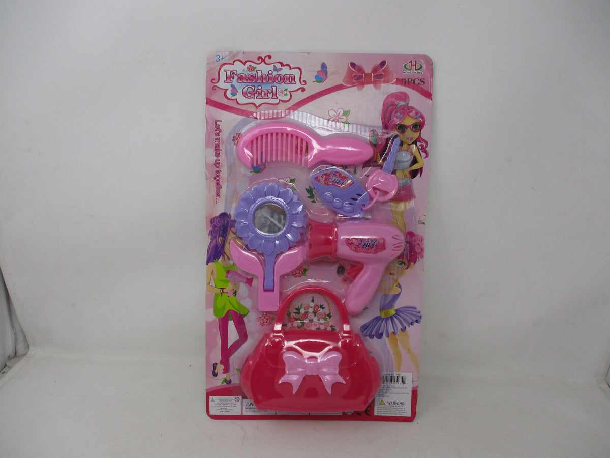 Girls 5-Piece Beauty Playset – Pretend Play Makeup & Accessories