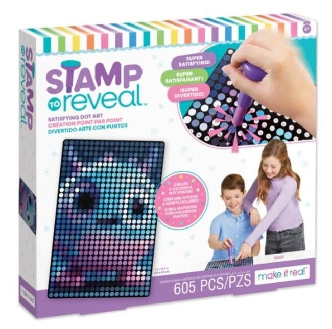 Make It Real Stamp To Reveal Dot Art Kit for Kids