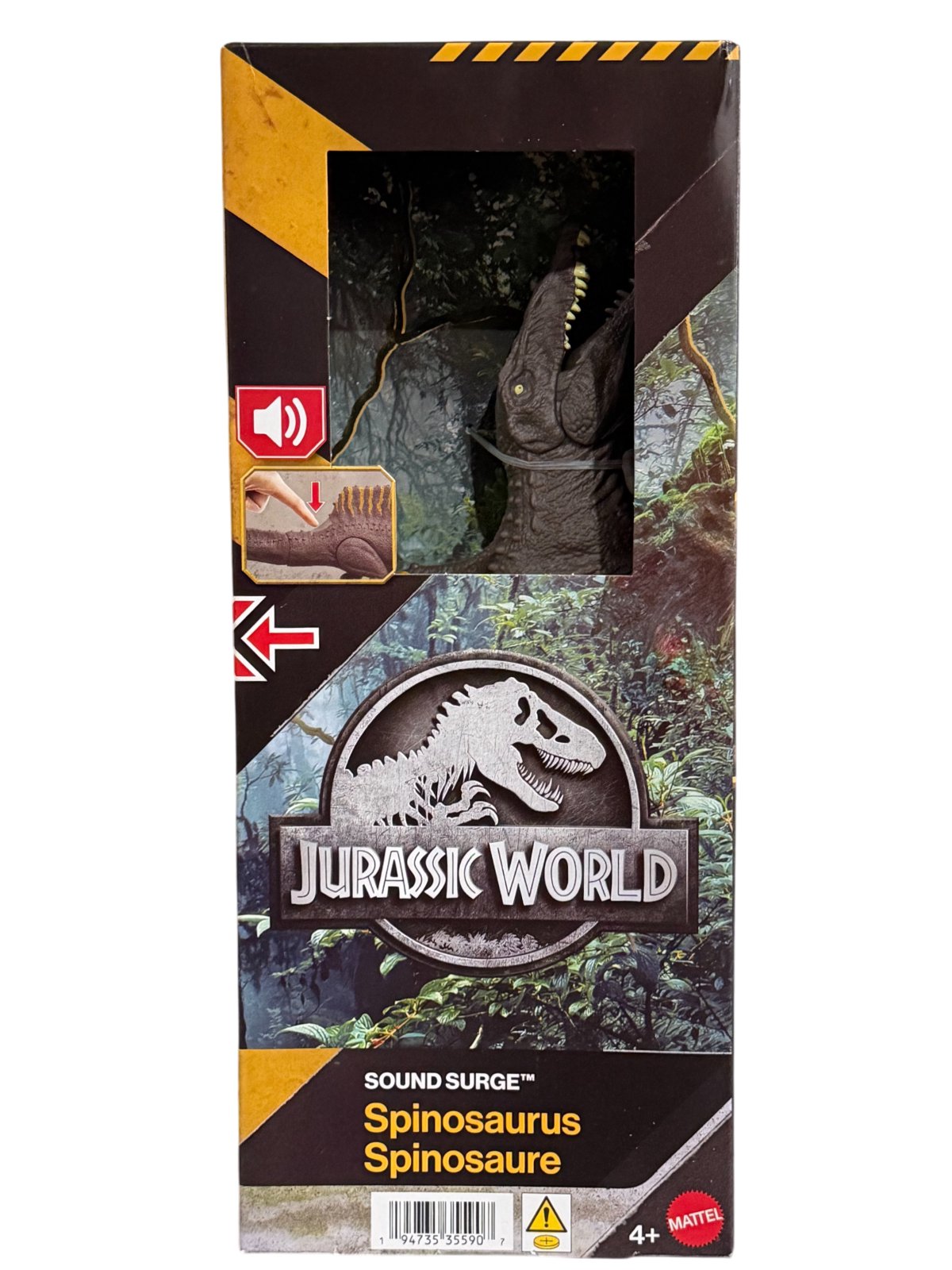 Mattel Jurassic World Sound Surge Spinosaurus Dinosaur Figure
