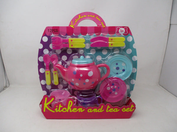 Polka Dot Kids Kitchen & Tea Set – 12-Piece Play Set