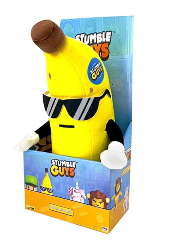 Stumble Guys Banana Guy 12-Inch Huggable Plush by PMI