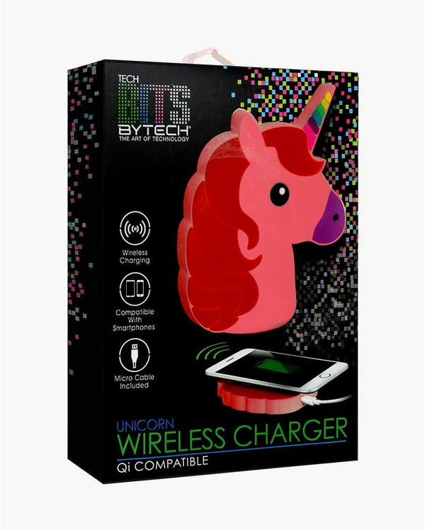 Bytech Unicorn Wireless Qi Charging Pad – Pink & Red