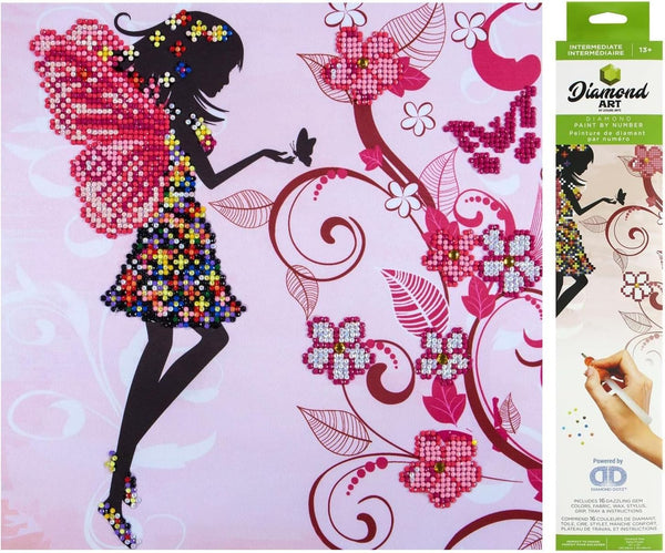 Leisure Arts Diamond Art Fairy 5D Painting Kit 12x12