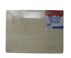 Real Wood Toys 25-Piece Large Wood Train Puzzle for Toddlers