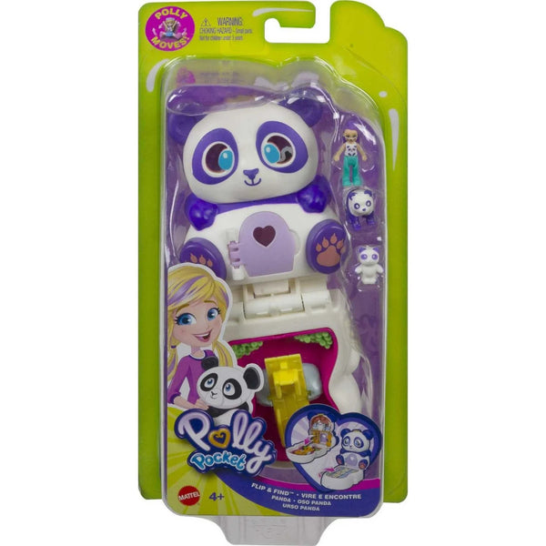 Polly Pocket Flip & Find Panda Compact with Micro Doll & Accessories